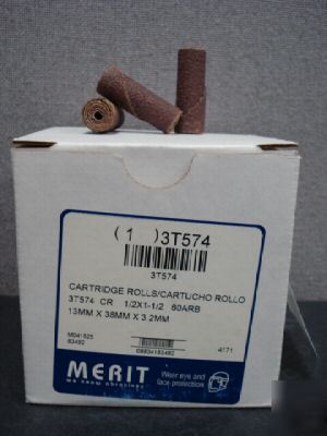 New 48 ct merit abrasive cartridge roll 60 grit 3T574