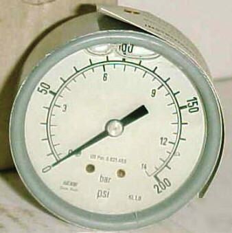 New haenni hydraulic pressure gauge 200 psi 2-1/2