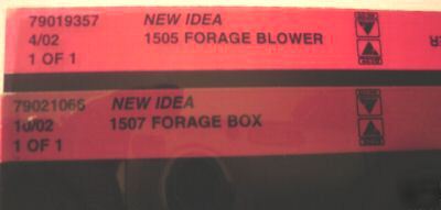 New idea 1505 blower 1507 box parts catalog micro fiche