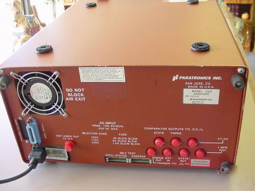 Paratronics system 5000 mod. 540 logic analizer nicolet
