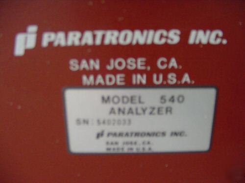 Paratronics system 5000 mod. 540 logic analizer nicolet