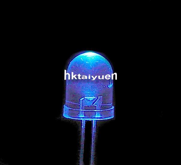 100X 10MM blue 5000MCD led ultra bright free resistors