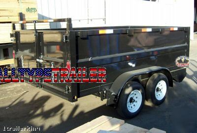 2008 enclosed box utility cargo landscape dump trailer