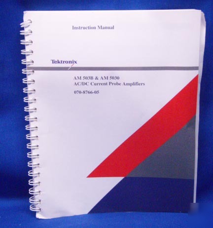 Tektronix am 503B & am 5030 probe amplifiers manual