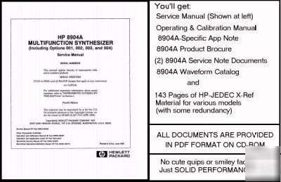 Agilent hp 8904A all manuals combo set (6 vol + x-ref)