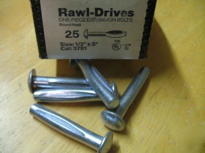 25 rawl drive expansion bolt anchors 1/2
