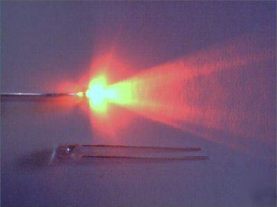 10 x supabrite orange led's 3MM 3000MCD. (75P post uk)