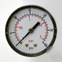 50MM pressure gauge rear entry 0-30 psi air and oil