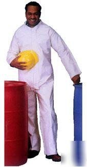 New 2 white dupont tyvek coveralls w/ free work gloves 