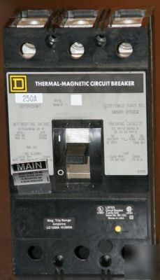 2 square d KCP34250MT 250 amp 480 vac circuit breakers