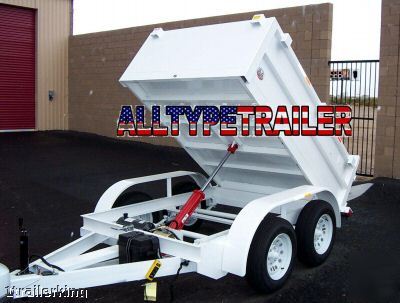 2008 enclosed box utility cargo landscape dump trailer