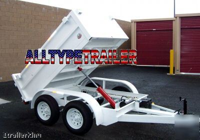 2008 enclosed box utility cargo landscape dump trailer