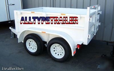 2008 enclosed box utility cargo landscape dump trailer