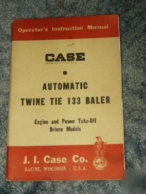 Case manual automatic twine tie 133 baler 