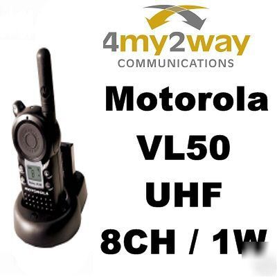 Motorola VL50 portable radio uhf 8 ch enhanced vox