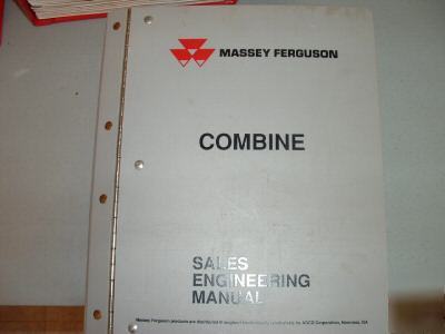 Sales engineering manuals, massey combines, swathers 