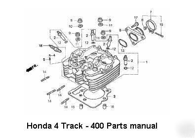Honda 4 track 400 parts manual - digital delivery - 