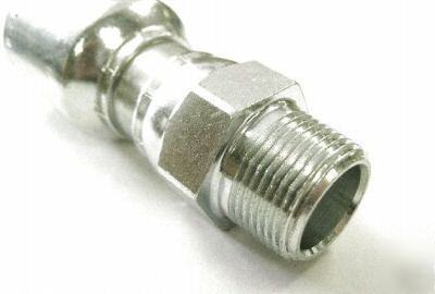 Hydraulic crimp fitting 3/4 inch male pipe f/ 3/4 hose 