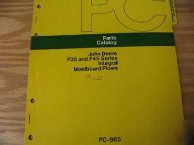 John deere F35 F45 moldboard plows parts catalog