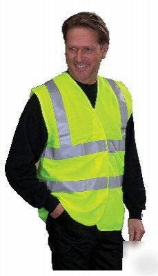 Hi vis viz 2 bands yellow vest jacket waistcoat - 2XL