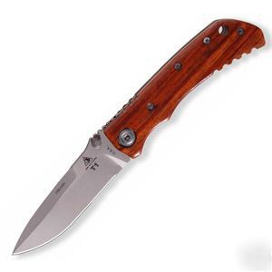 Lone wolf -harsey T1 tactical folder, rosewood handle,