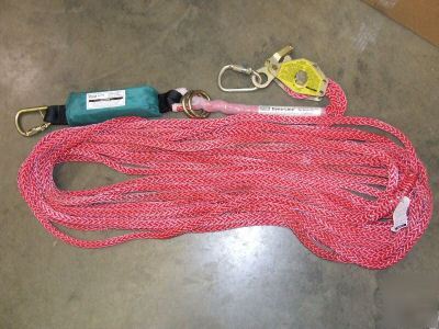 Msa dyna-line one man 100' temporary lifeline rope grab