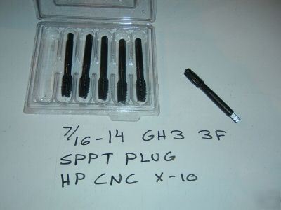 New 7/16-14 6 hp cnc 3 fl usa colbalt sp pt taps