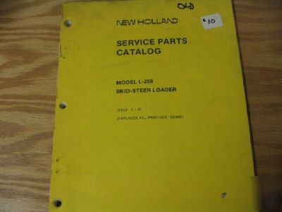 New holland l-250 skid steer loader parts catalog
