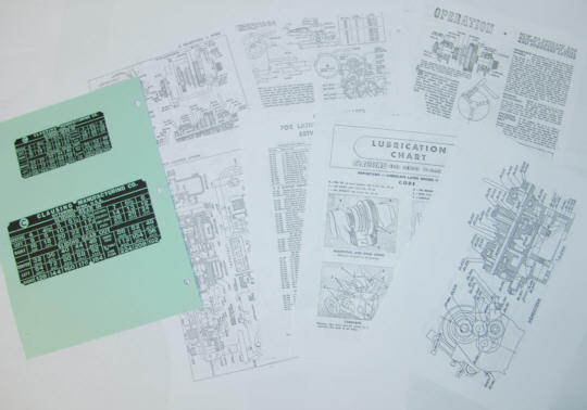 Clausing metal lathe part service manual 4800/100 