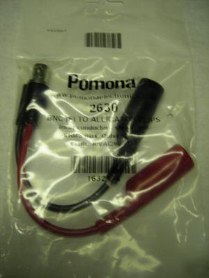 Pomona bnc female to alligator test clips and 12