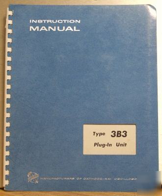 Tek tektronix 3B3 original service/operating manual