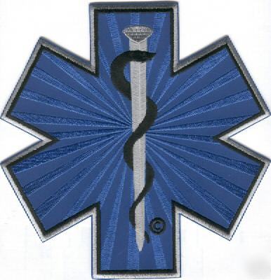 New brand emt/ems star of life back patch