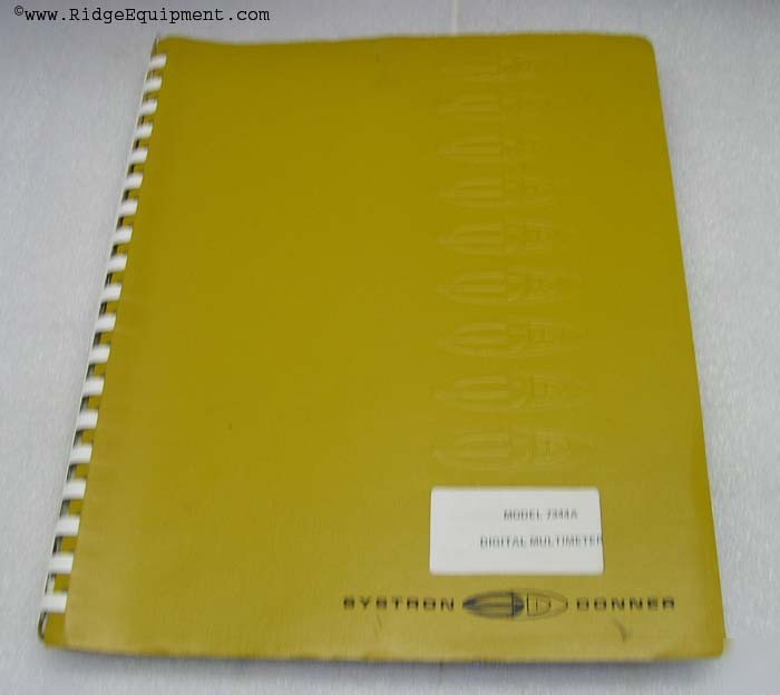 Systron donner 7344A digital multimeter manual