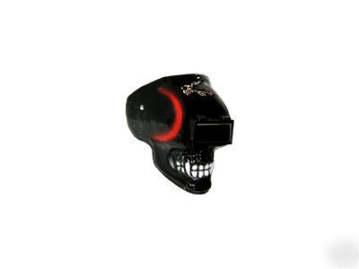 Hoodlum black skull welding helmet