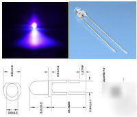 5 x 3MM uv led led's 2000+ mcd output uk seller