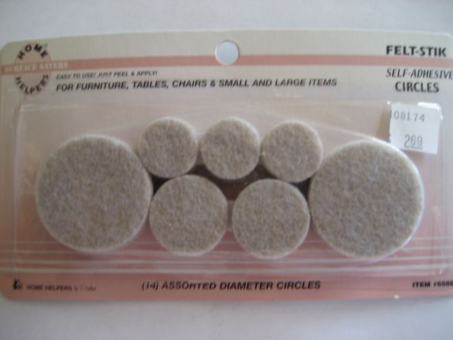 Assorted heavy duty adhesive felt circles-pmt 65880