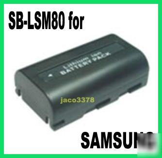 Battery for samsung sb-LSM80 sc-D455 vp-D351 vp-D351I