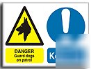 Guard dog-keep out-adh.vinyl-400X300MM(mu-004-am)