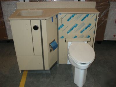New willoughby wh-1900 patient care unit cabinet toilet