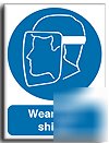 Wear face shield sign-adh.vinyl-300X400MM(ma-047-am)