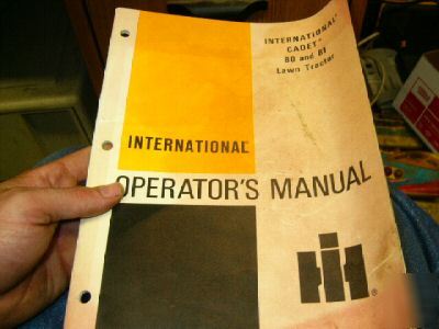 Antique international cadet 80 & 81 op manual 