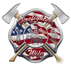 Firefighters wife decal reflective 2