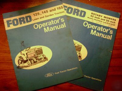 Ford 125 145 165 lawn tractor & mower operator's manual