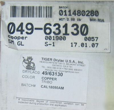 Tiger drylac powder 49/63130 copper 2 lb box