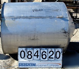 Used: tank, 350 gallon, 304 stainless steel, vertical.