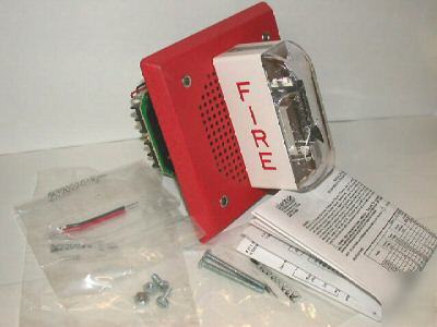 Wheelock ch-DF1-ls-24-vfr fire alarm strobe chime wall