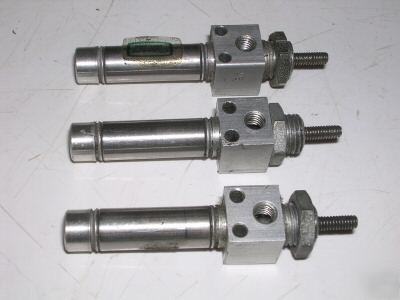(3) used clippard air cylinders, 5/16