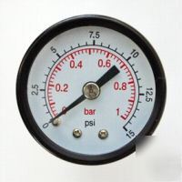 40MM pressure gauge rear entry 0-15 psi air and oil