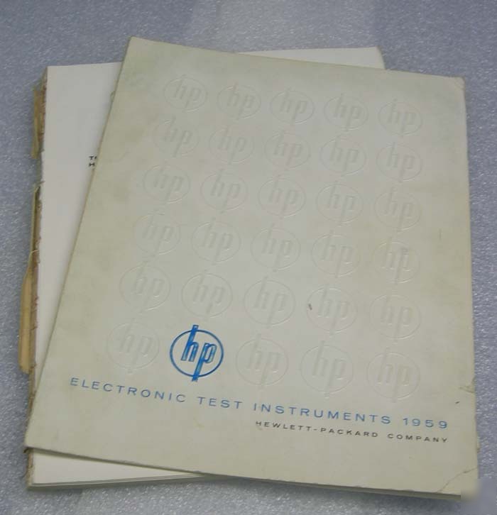 Hp electronic test instruments catalog 1959