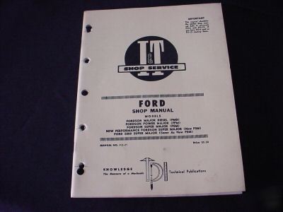 I&t ford manual fordson major diesel, power major &... 